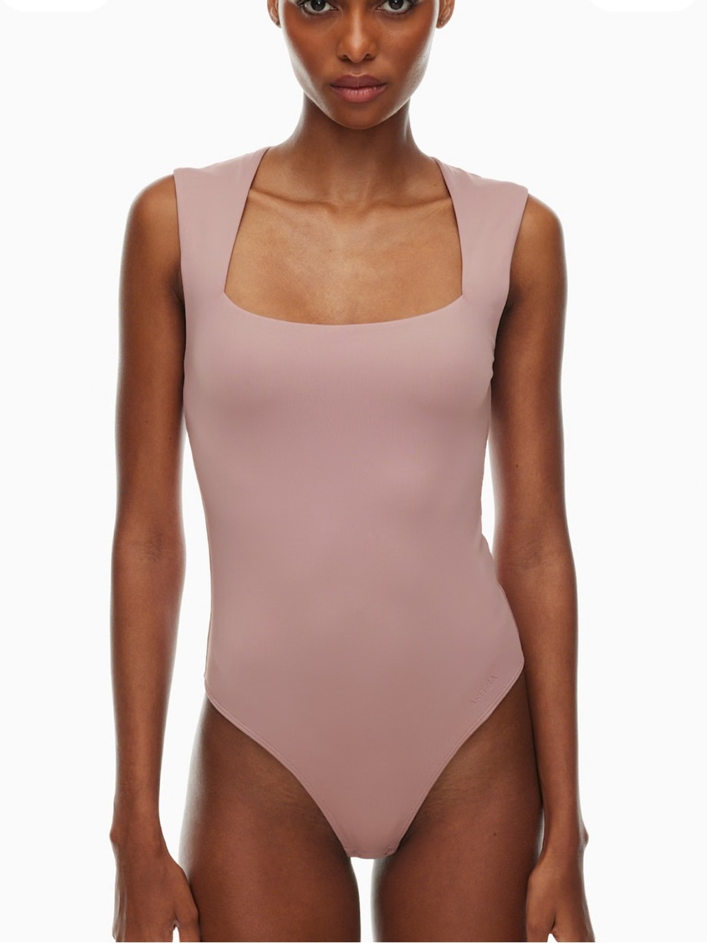 Aritzia Original Contour Esteem Bodysuit Tank Top Squareneck Claremont Mauve